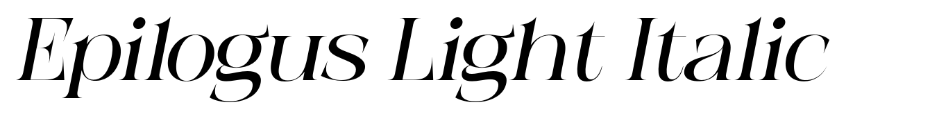 Epilogus Light Italic